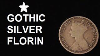 1857 Queen Victoria Gothic Silver Florin #numismatics #coins #silver #florin