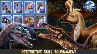 Lambeosaurus & Saurophaganyx battle at the JWA Restricted Skill Tournament