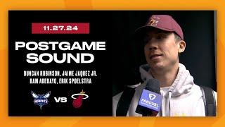 Postgame Interview: Robinson, Jaquez Jr., Adebayo, Spoelstra | November 27, 2024