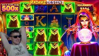 Madame Destiny Megaways занос х5000! Первый максимальный выигрыш стримера