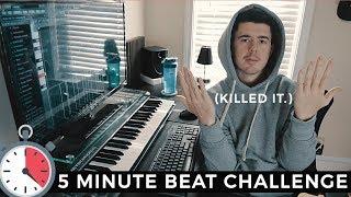 5 MINUTE BEAT MAKING CHALLENGE! | Making a trap beat in 5 minutes FL Studio