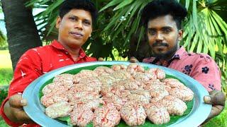 25 GOAT BRAIN FRY RECIPE | Cooking Skill Village Food Channel
