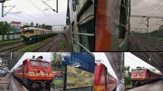 EMU Vs Fast Passenger | Best ever parallel action in rainy mornings