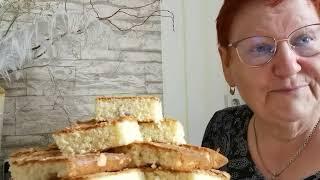 БИСКВИТНЫЙ ПИРОГ СО СЛИВОЙ! СОЧНО, ВКУСНО! БЫСТРО! / 1384