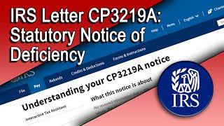 IRS Letter CP3219A: Statutory Notice of Deficiency