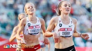 Cranny and Schweizer battle the heat and each other to epic 5K trials finish | NBC Sports