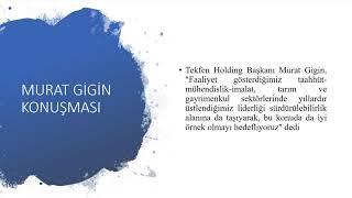 TEKFEN TKFEN HİSSE ANALİZ