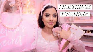 TOP 15 FAVORITE PINK THINGS! | PINK & GIRLY FAVORITES 2021