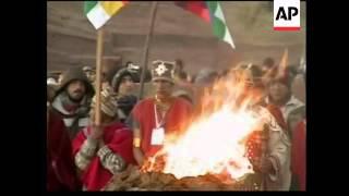 Indigenous in Bolivia celebrate Ayamara new year