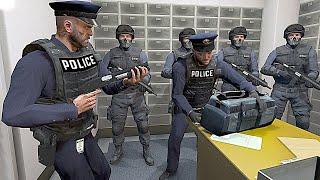 GTA 5 - BADCop Michael, Franklin and Trevor Robbing Bank with Swat!(Paleto Bank Shootout Rampage)