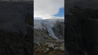 Finally the Glacier Gletscher of  Buerbreen Reinanuten view point close to Trolltunga Norway