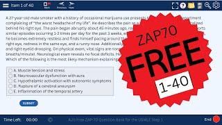 FREE Practice Exam USMLE Step 1, Block #1 (Questions 1-40)