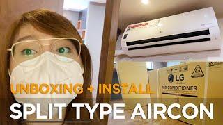 LG Split Type Aircon Unboxing + Installation Philippines