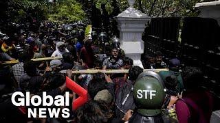 Sri Lanka protests: President flees country, curfew imposed after crowds storm PM's office