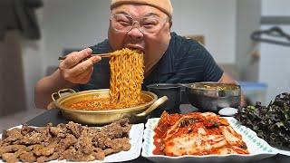 더고아재! 냉장고에 잠든 엄마표 간장 불고기 깨웠다.. 엄마 늦어서 미안해~ │Mom's Pork Bulgogi, Jin Jjamppong Mukbang Eatingshow