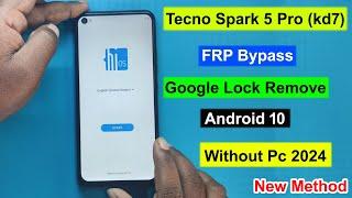 Tecno Spark 5 Pro Frp Bypass Andriod 10 | Gmail/Google Lock Remove Tecno Spark 5 Pro Without Pc 2024