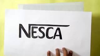 How to draw the Nescafe logo