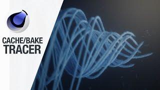 How to Bake or Cache the Tracer object in Cinema 4d to splines