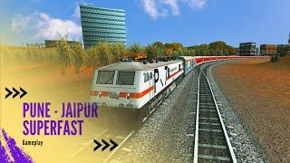 12939 Pune Jaipur SF train gameplay | Indian Train Simulator