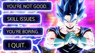 He Said He Can Beat Me With Super Saiyan Blue Evolution Gogeta. So I Used Vegito Blue Evolution.