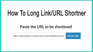 How To Long Link/URL Shortener Free Online | WR Tech BD