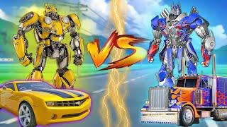 GIANT OPTIMUS PRIME vs GIANT BUMBLEBEE in BeamNG.drive