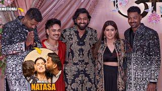 Hardik Pandya without Wife Natasa, Krunal Pandya with Wife, Ishan Kishan at Anant Ambani Sangeet