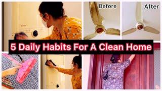 5-Everyday Habits For A Clean Home | Tips For Keeping Home Clean | Easy Fan Cleaning | WomeniaATF