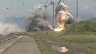 Japan's rocket engine test fails with explosion