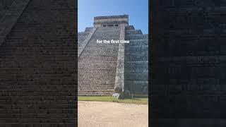 My first time seeing the ancient Mayan architecture. #chichenitza #mexico #cancun #foryou #ytshorts