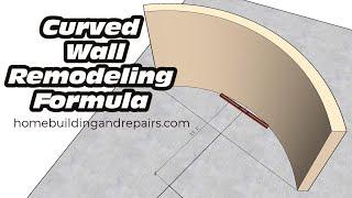 How To Find The Inside Radius of An Existing Curved Wall - Construction Math Formula