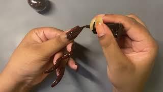 FALL IS HERE!!long natural nails~nail painting show~ clean up, & oilKleancolor "Dark Brown"