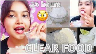 I Ate Only Clear Food for 24 hours Challenge!!  Stay with Ishani 