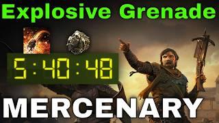 PoE2 Campaign in 5h40m!! - Explosive Grenade Mercenary Leveling Guide [Path of Exile 2]