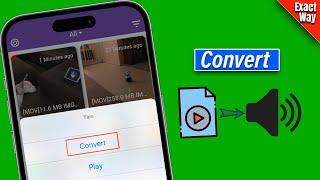 How to convert video to audio on iphone | Full Guide