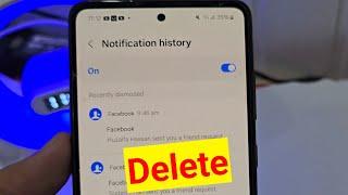 How to Delete Notification History in Setting