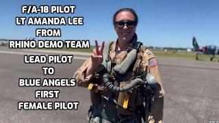 Female F/A-18 Pilot: Rhino Demo Team Lead To Be Blue Angels First Lady