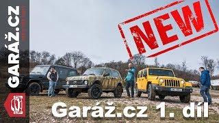 GARÁŽ.cz 01x01: Mercedes-Benz G vs. Lada Niva vs Jeep Wrangler, Trabanti a Alfa 4C Spider