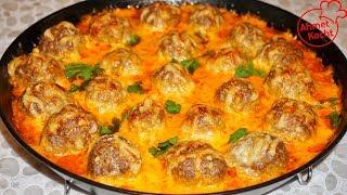 Überbackene Hackbällchen mit Tomatensauce & Käse | Meatballs | Ahmet Kocht | kochen | Folge 383
