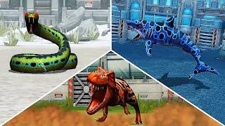 T Rex vs Titanoboa vs Megalodon | Who will win? | Aquatic Tournament - Jurassic Park Builder