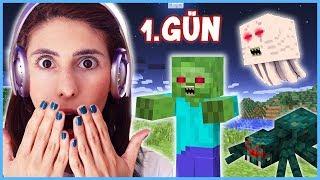 Minecraft Hayatta Kalma İlk Gün Hayatta Kalmak Bölüm 1 Oyun Kent