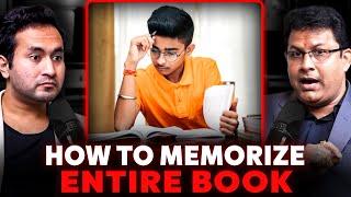 How to MEMORIZE an Entire BOOK with Page Numbers | Memory Man of India