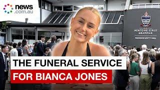 Emotional funeral service is held for Bianca Jones who died in Laos from suspected methanol poisonin