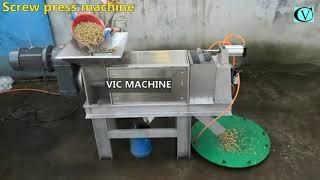 Olive Screw press machine with separator from Henan Vic Machine