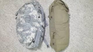 MOLLE Sustainment pouch and USMC Hydration pouch comparison