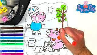 СВИНКА ПЕППА - PEPPA PIG  ️ #раскарска #раскарски #разукрашка #длядетей #coloring #peppapig