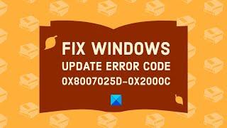 0x8007025D - 0x2000C, Installation failed in the SAFE_OS phase