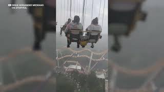 People stuck on ride nearly 250 feet in air at Six Flags Mexico during storm