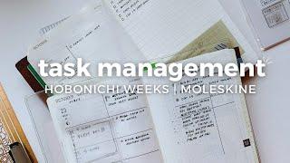 Plan with me Hobonichi weeks & Moleskine work planners | task management