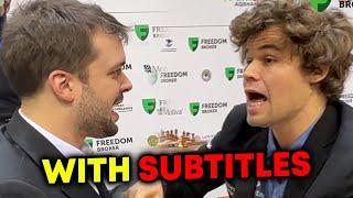 Magnus Carlsen Gets SHOCKED After Fedoseev WHISPERS Variation to Him After the Game